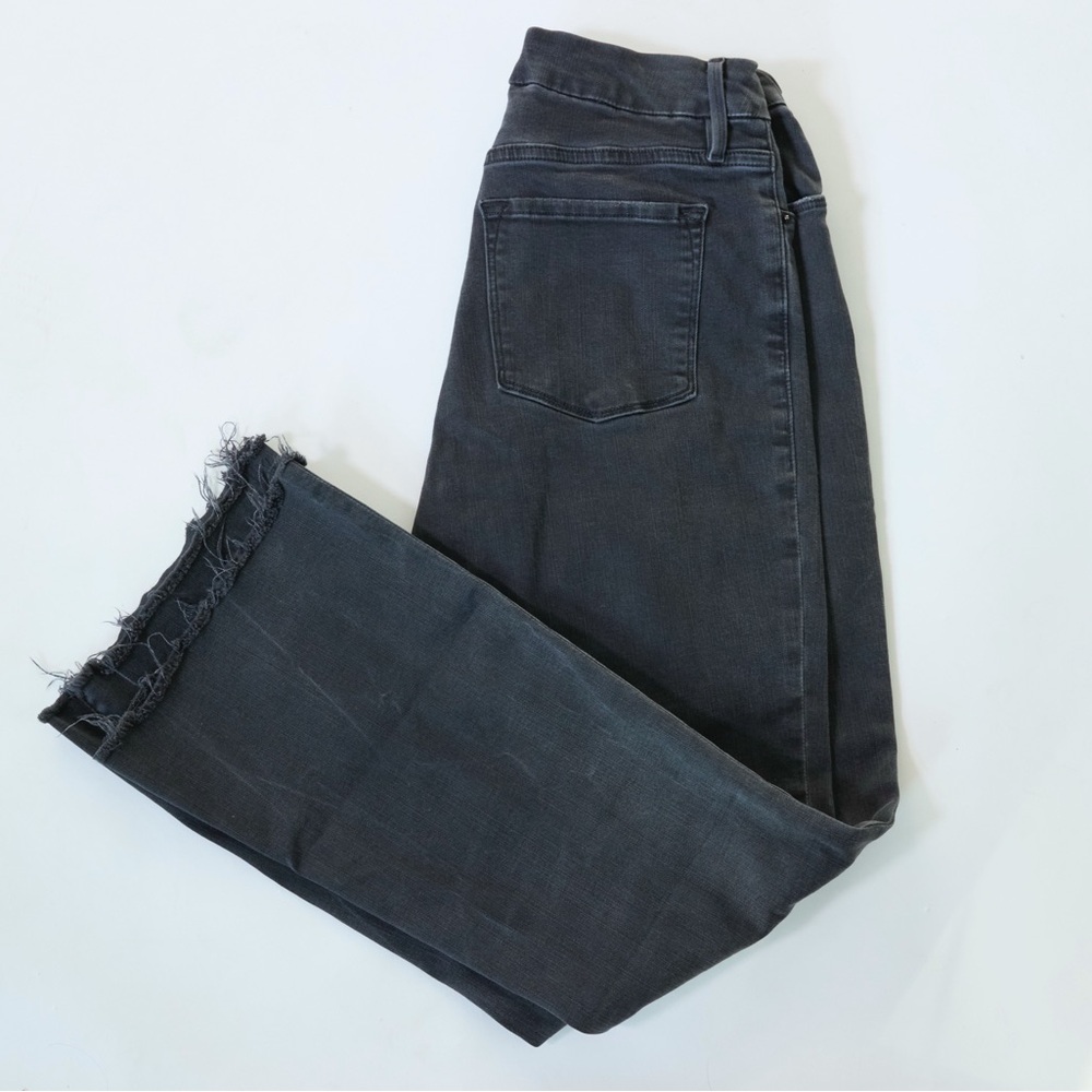 Classic Black Frayed Hem Women's Jeans